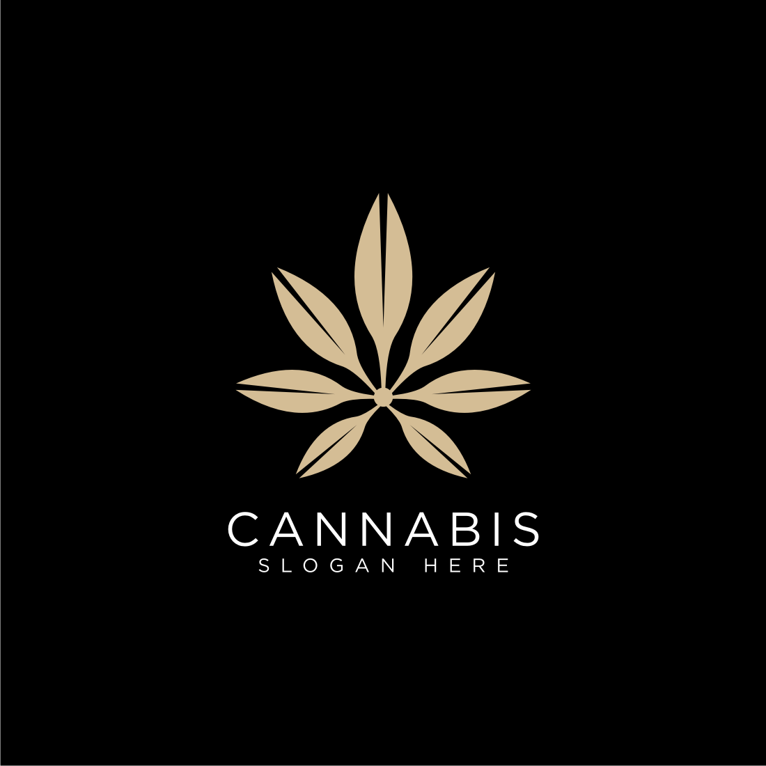 cannabis logo design vector cover image.