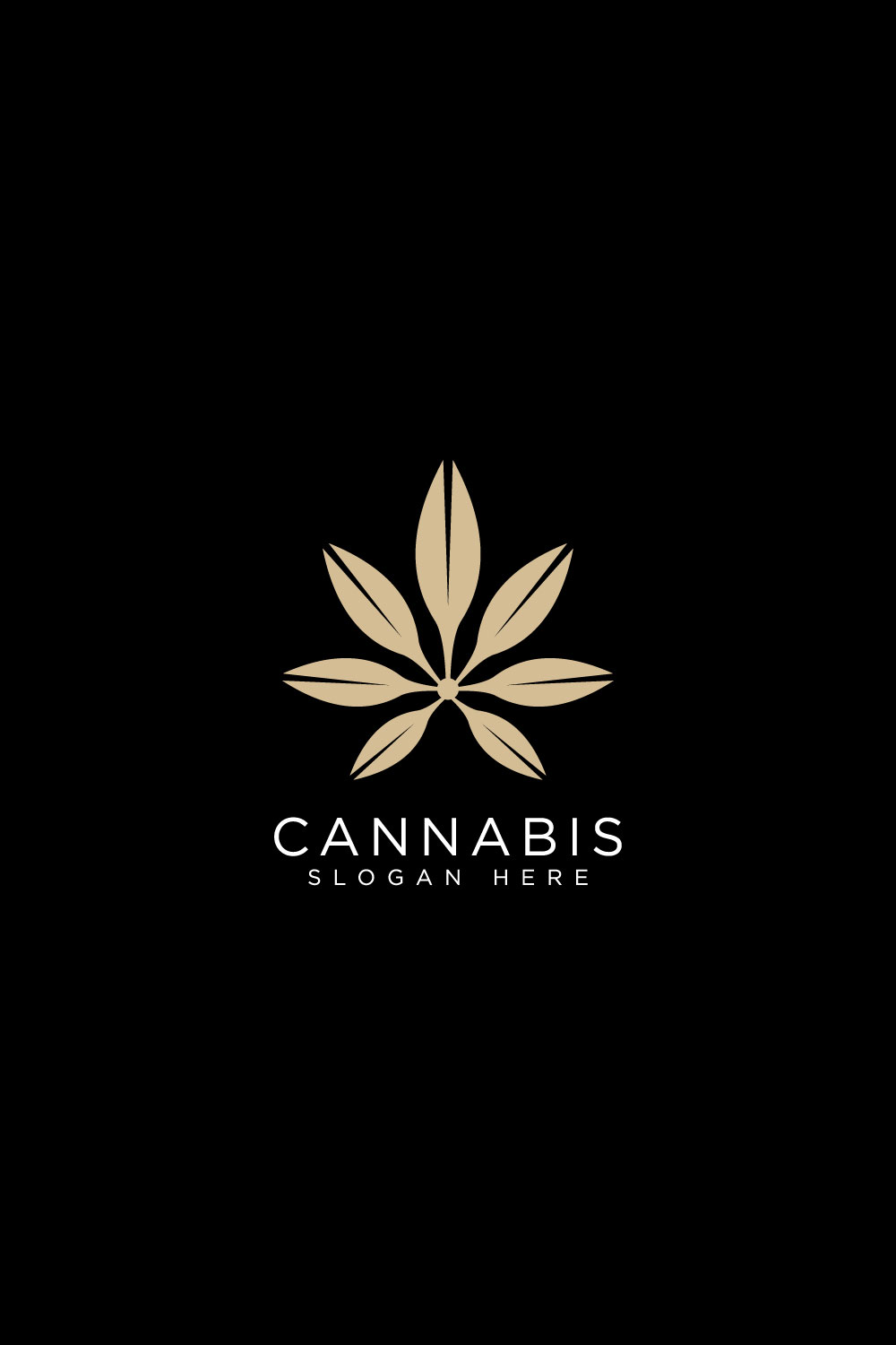 cannabis logo design vector pinterest preview image.