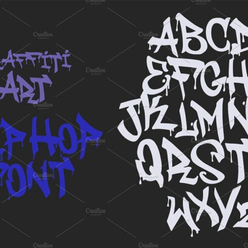 Hip Hop Graffiti font alphabet – MasterBundles