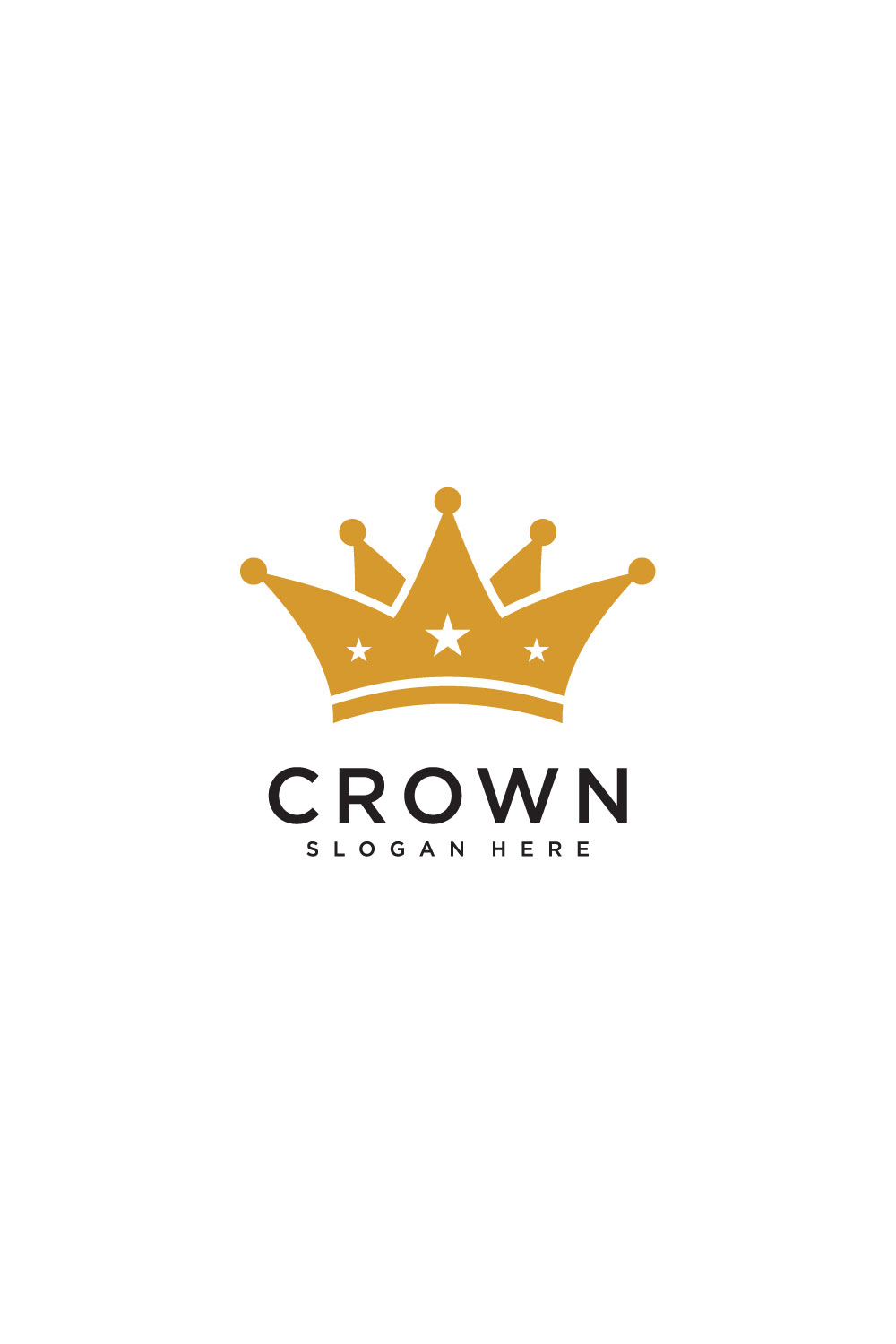 crown logo design vector pinterest preview image.