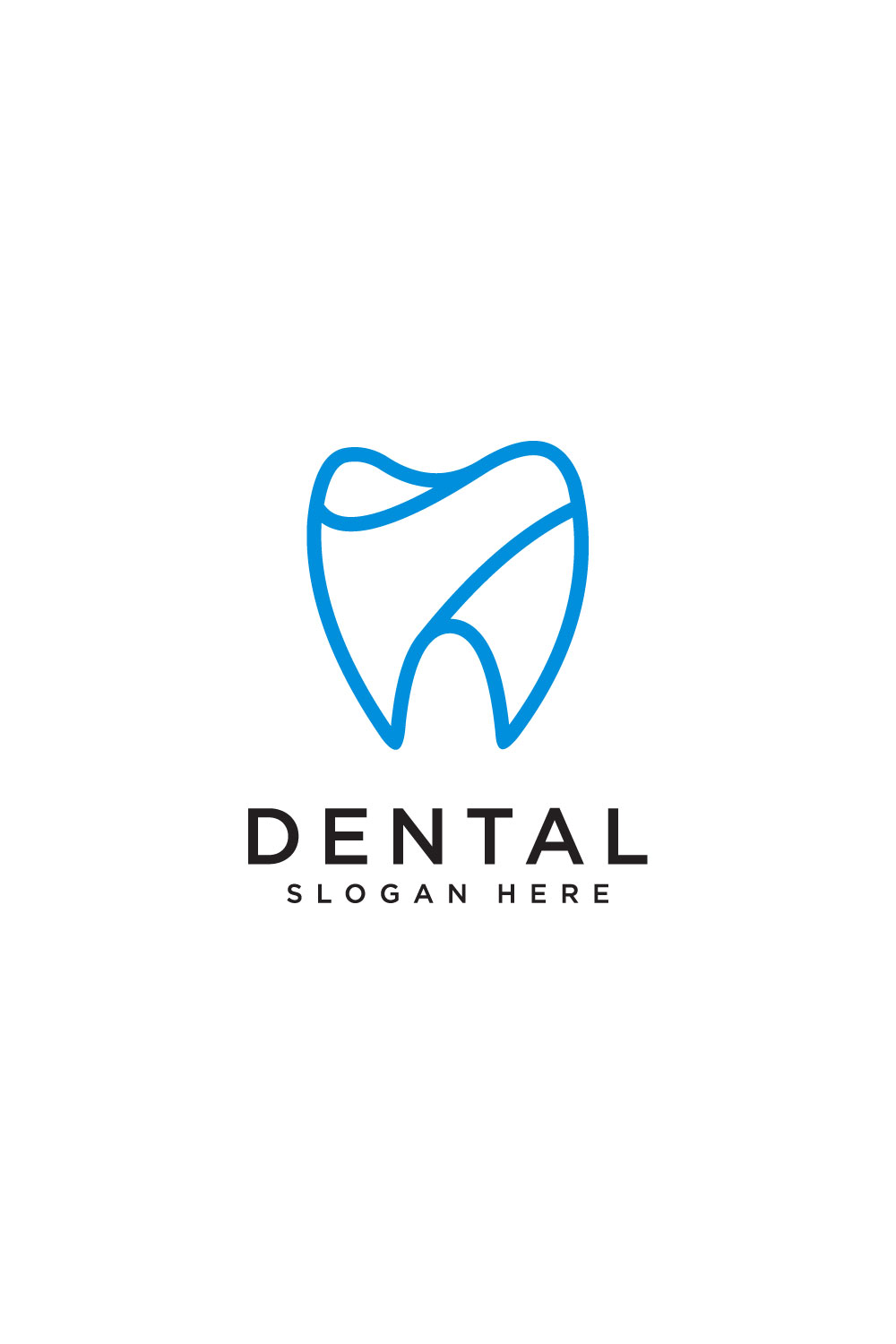 dental logo design vector pinterest preview image.
