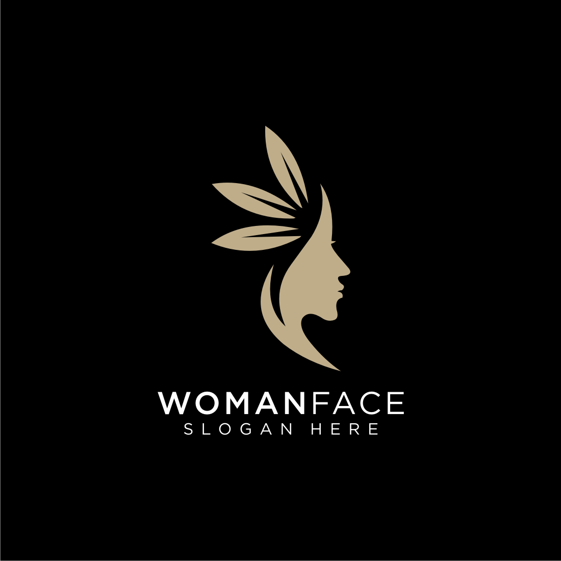 face beauty logo design with letter concept 25442690 Vector Art at Vecteezy