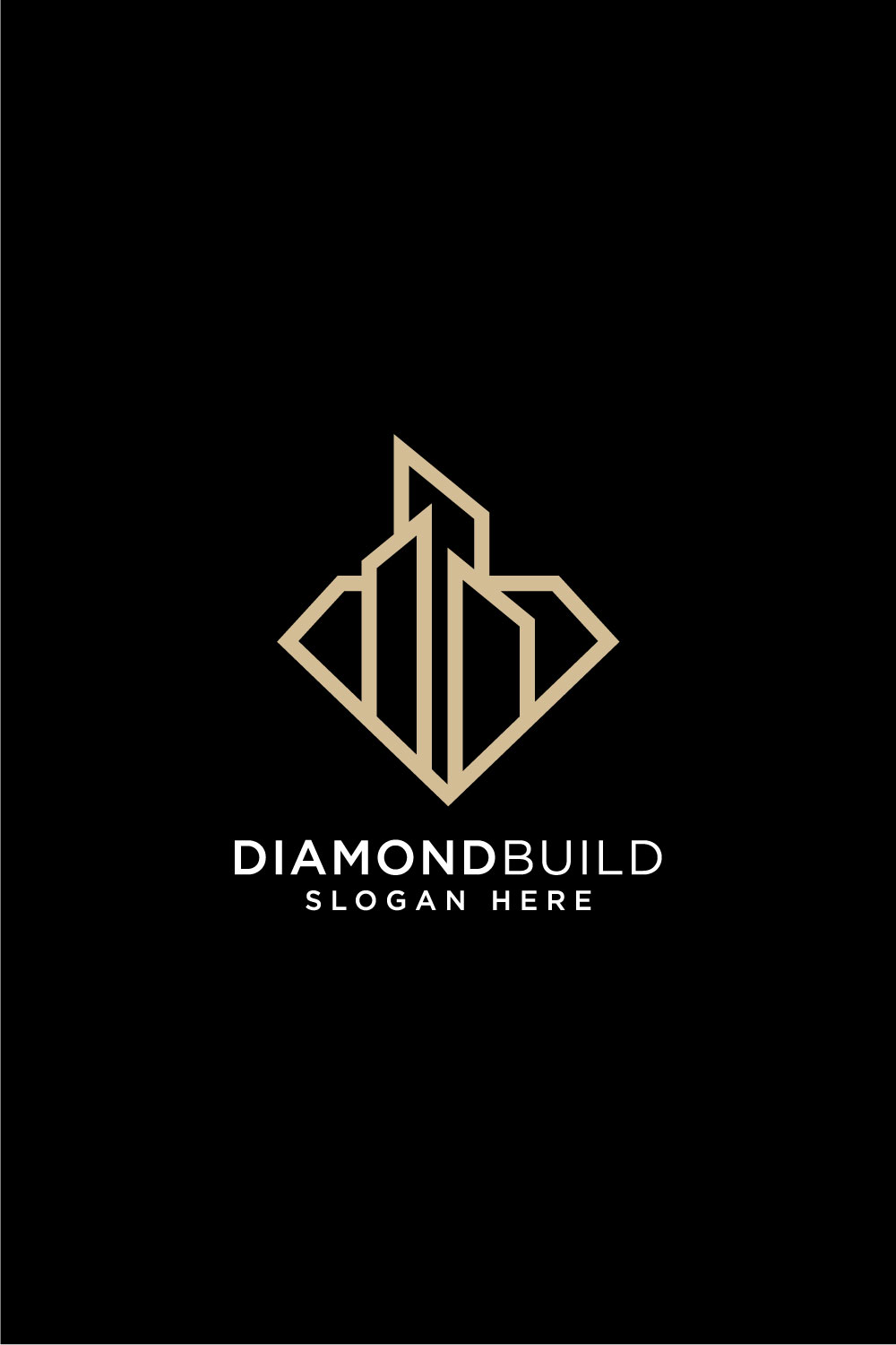 diamond building logo design vector pinterest preview image.