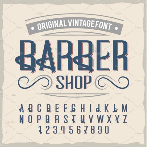 Vintage label typeface Barber cover image.