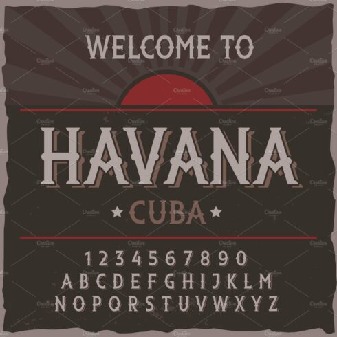 Vintage label typeface Havana cover image.