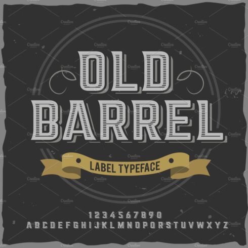 Vintage label typeface Old Barrel cover image.