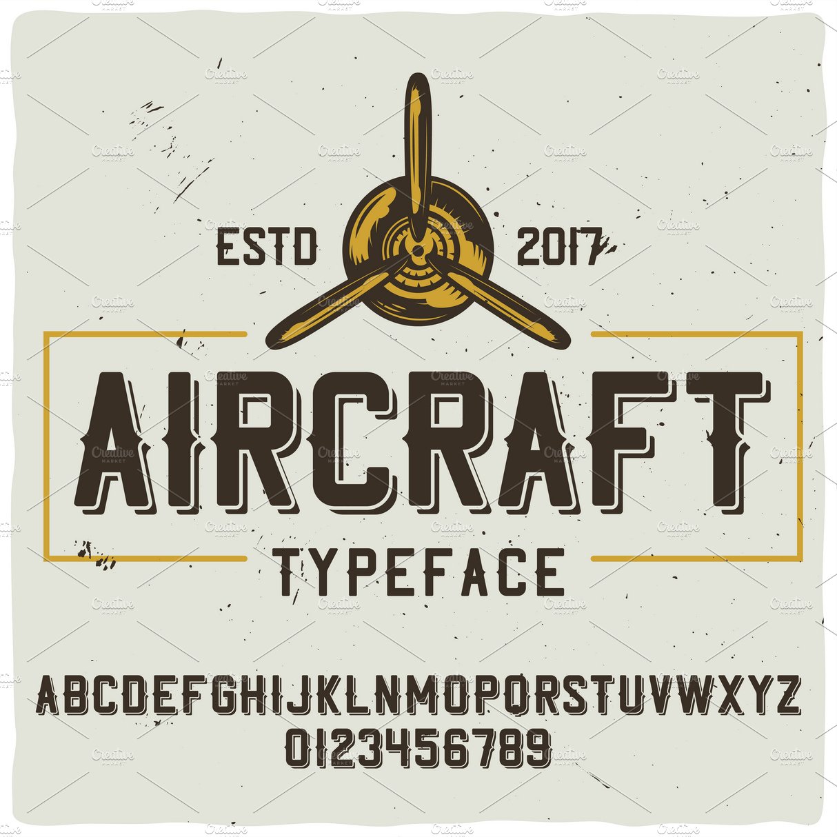 Original label typeface Aircraft preview image.