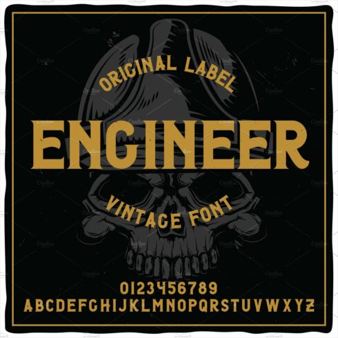 Vintage label typeface Engineer cover image.