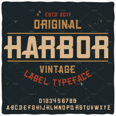 Vintage label typeface Harbor cover image.