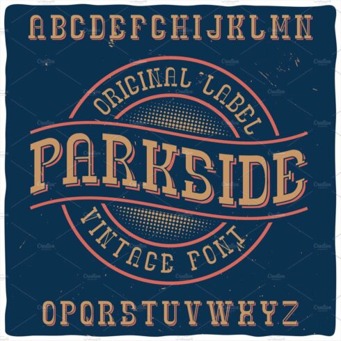 Vintage label typeface Parkside cover image.