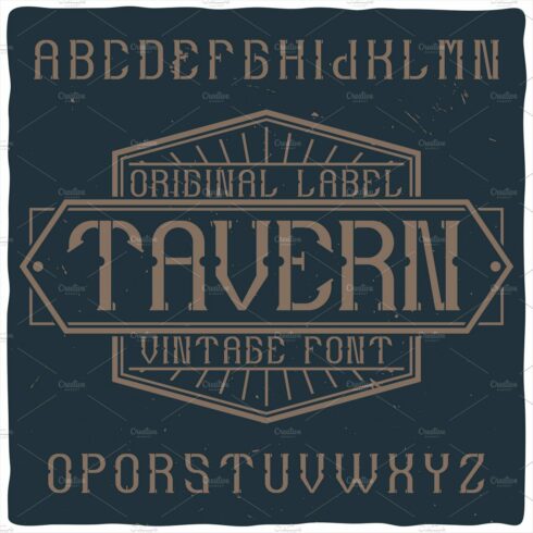 Vintage label typeface Tavern cover image.