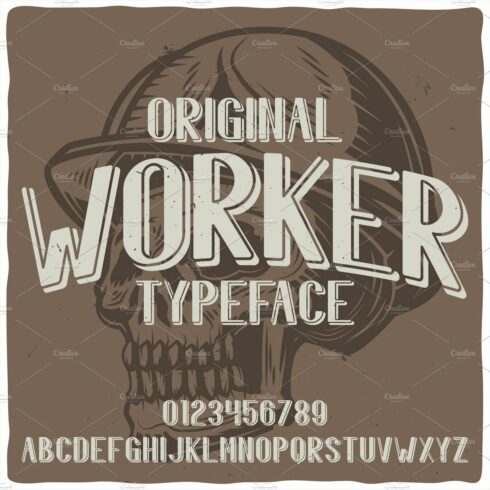 Vintage label typeface Worker cover image.