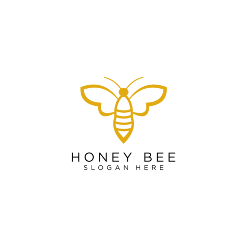 bee logo design vector cover image.