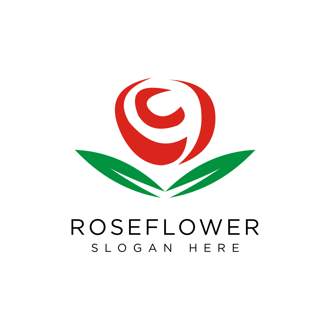rose flower logo design vector cover image.
