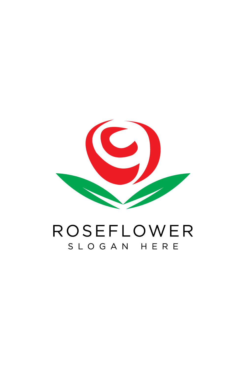 rose flower logo design vector pinterest preview image.