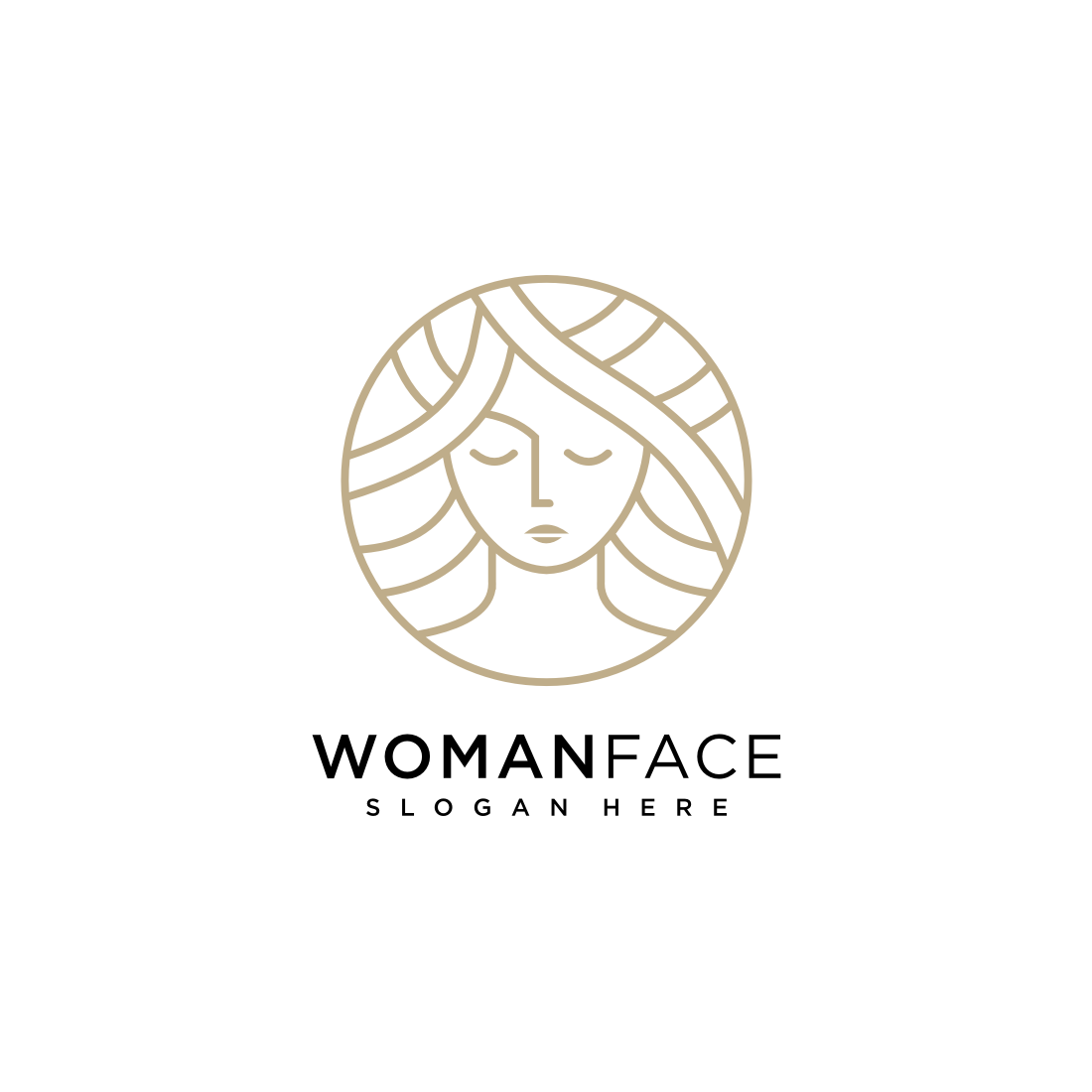 Woman face silhouette - beauty logo or emblem with female shape By  Microvector | TheHungryJPEG