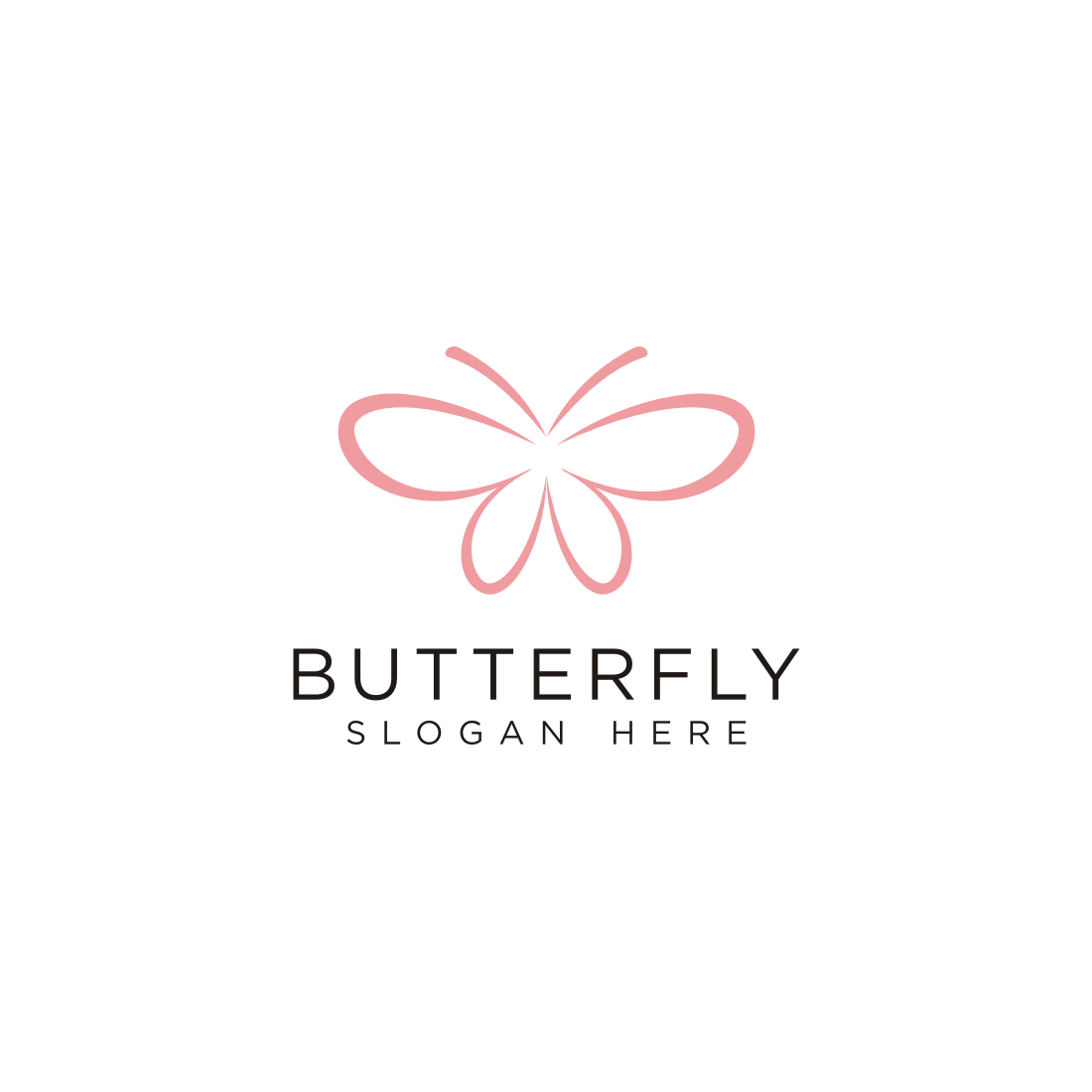 butterfly animal logo design vector cover image.