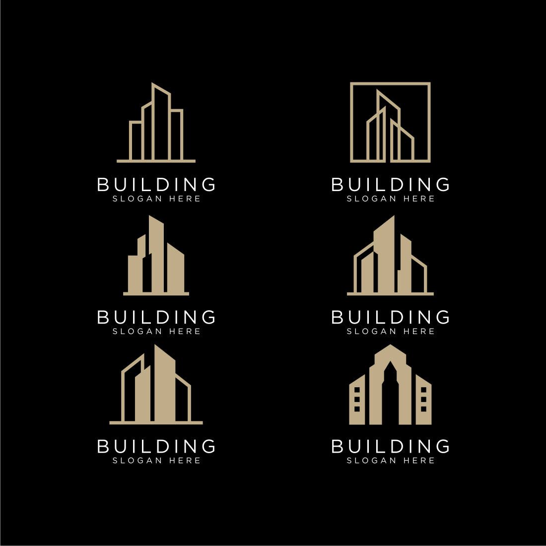 building set logo design vector cover image.