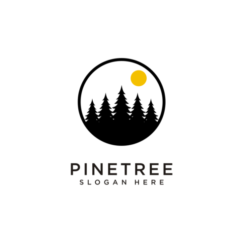 pine tree logo vector design cover image.