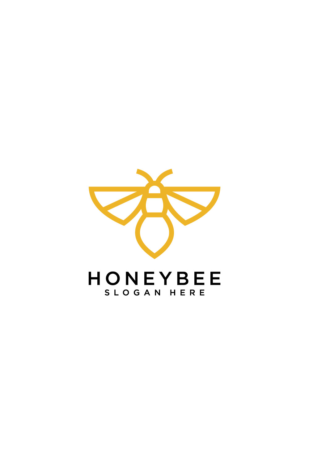 bee animal logo vector design pinterest preview image.