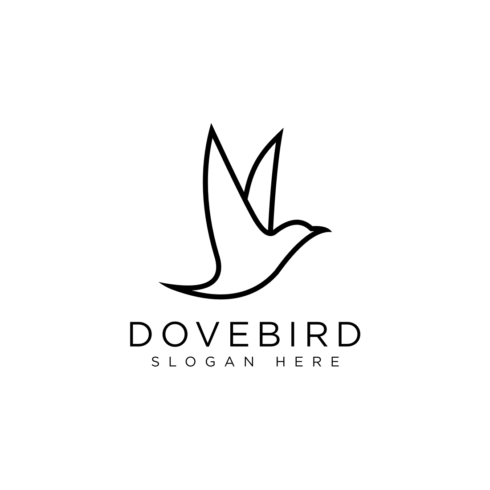 bird dove logo design vector cover image.