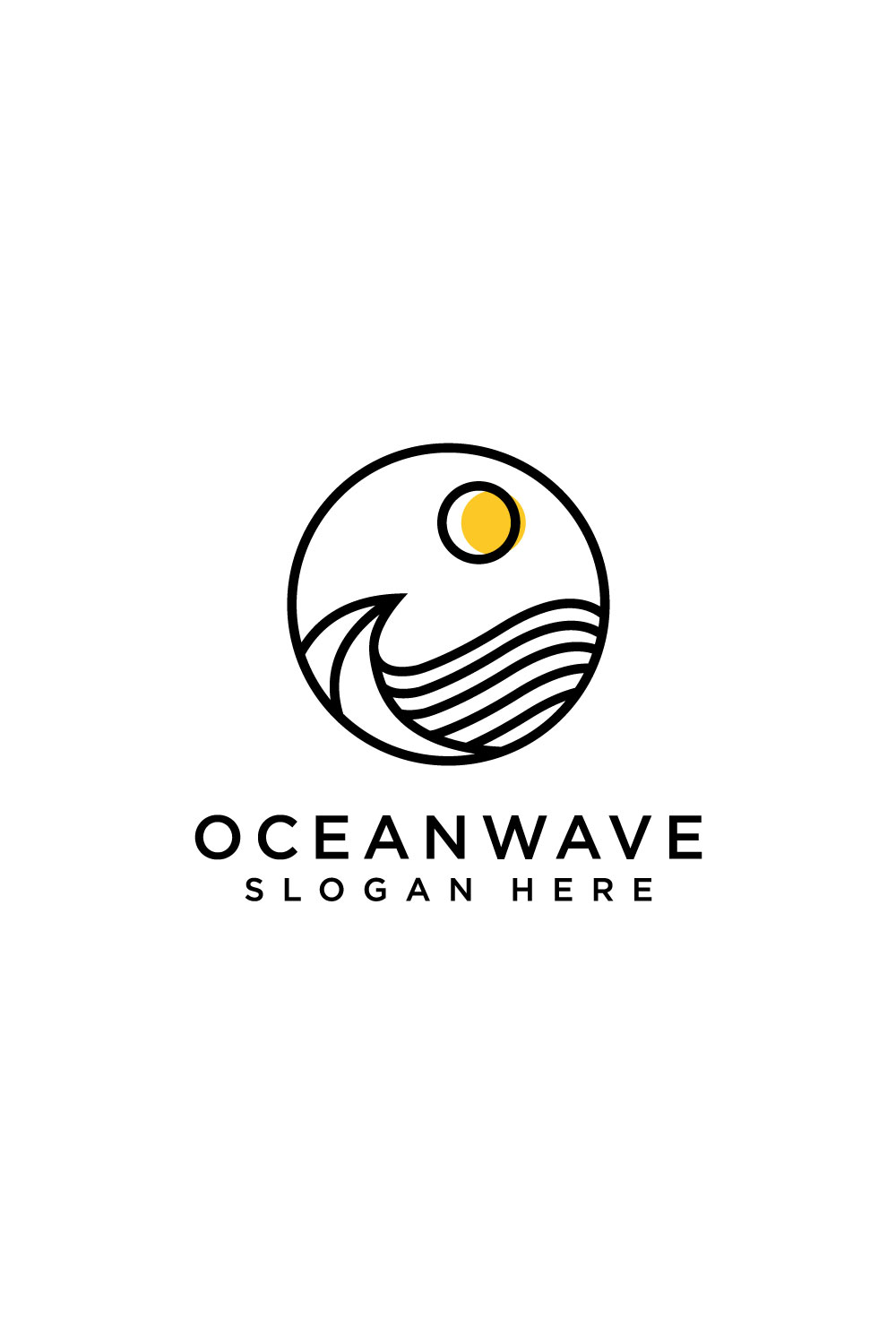 ocean wave logo design vector pinterest preview image.