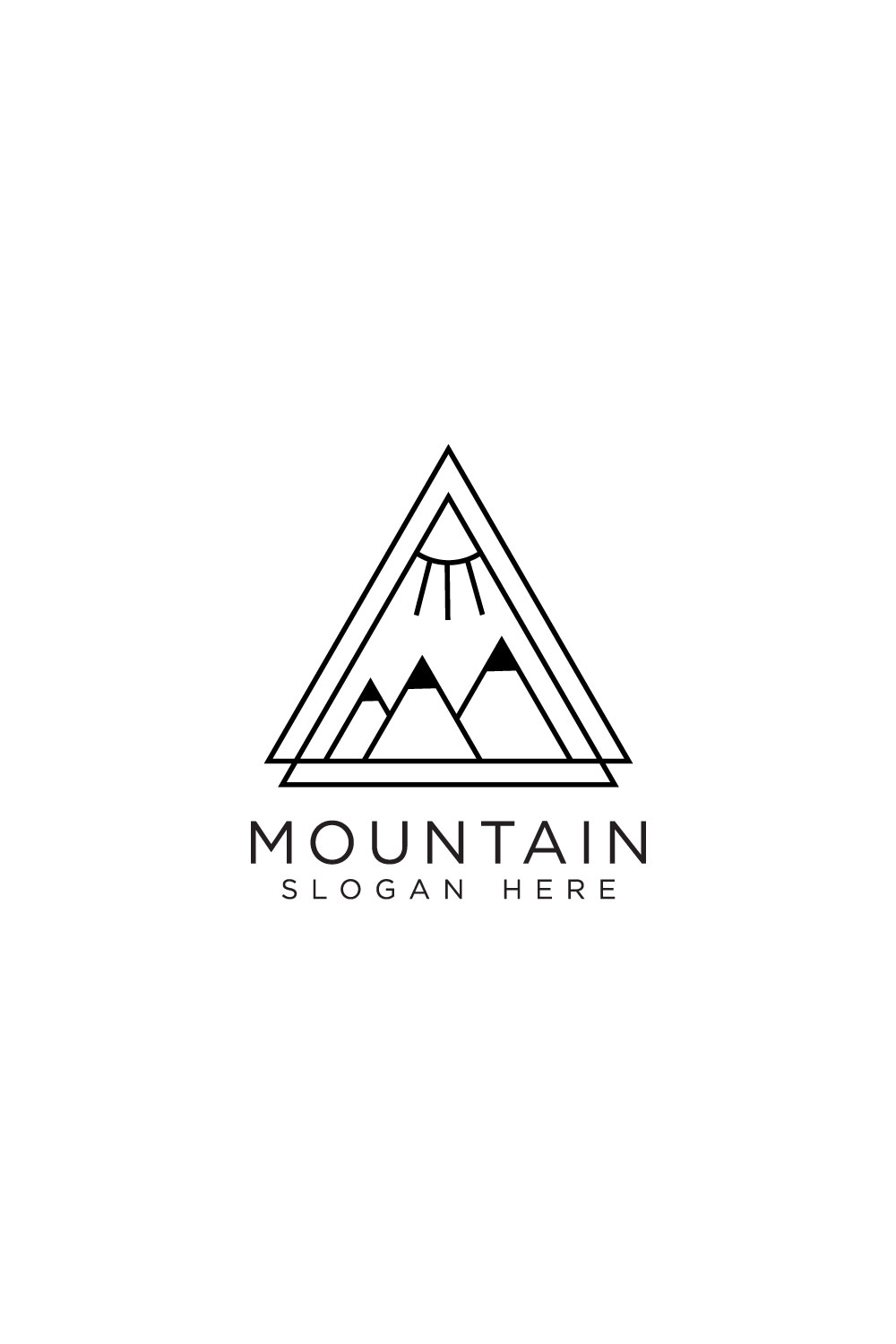 mountain logo design vector pinterest preview image.
