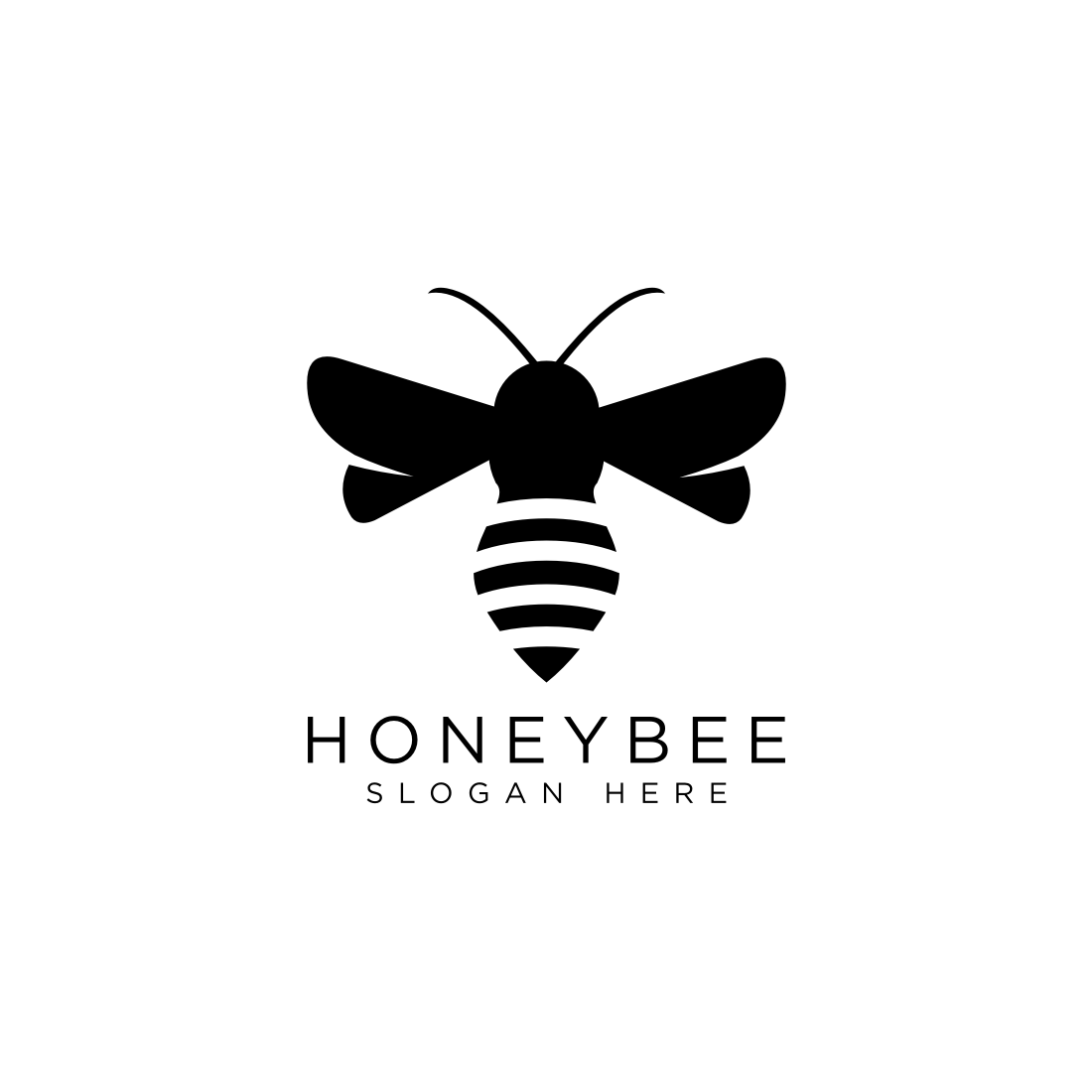 honey bee logo vector cover image.