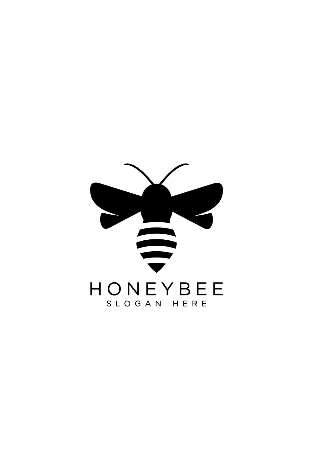 honey bee logo vector pinterest preview image.