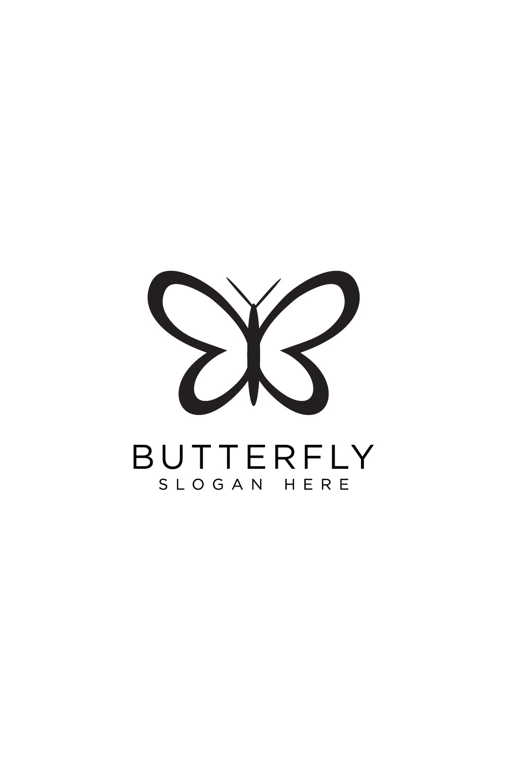 butterfly animal logo pinterest preview image.