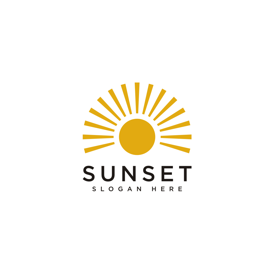 sun nature logo vector design cover image.