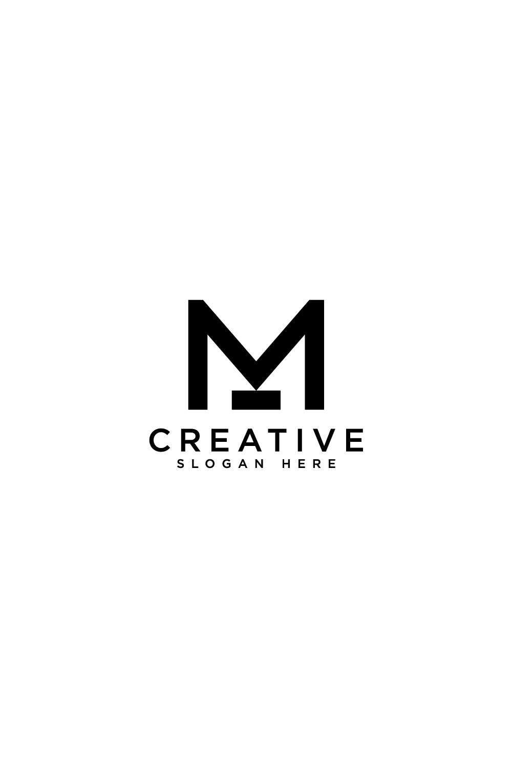 m logo vector design pinterest preview image.