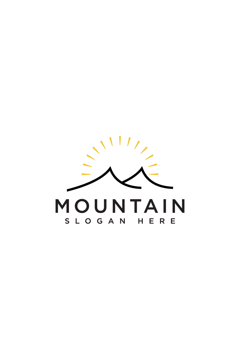 mountain logo design vector pinterest preview image.