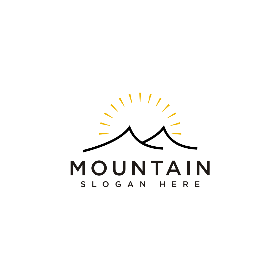 mountain logo design vector cover image.