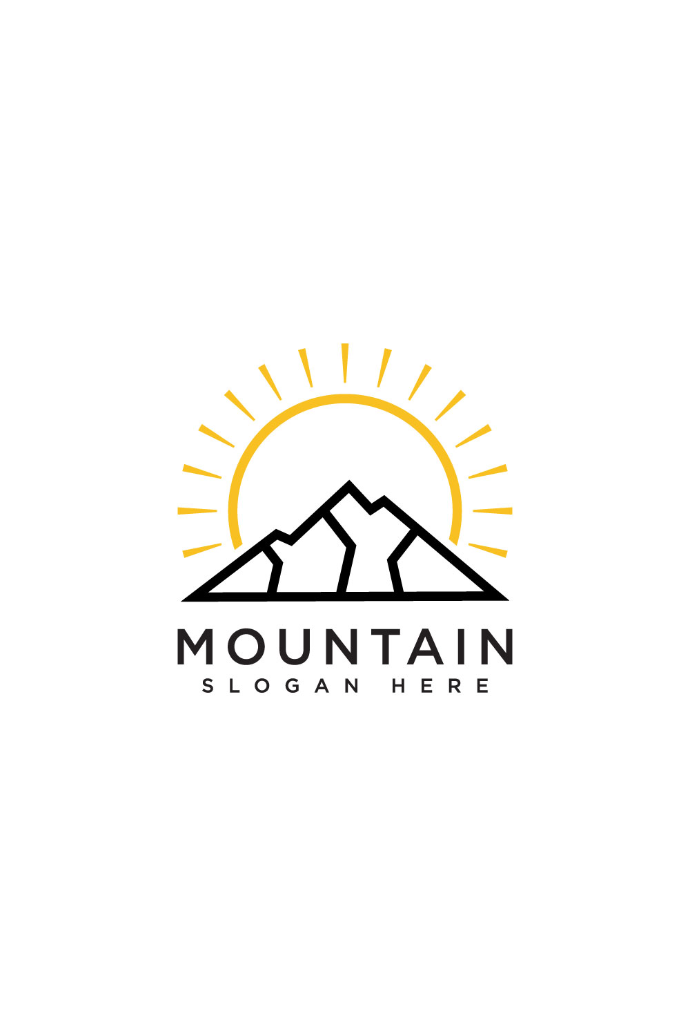 mountain logo design vector pinterest preview image.