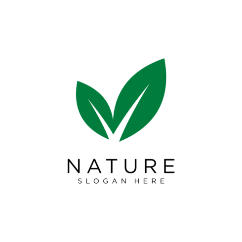 leaf nature logo design vector cover image.