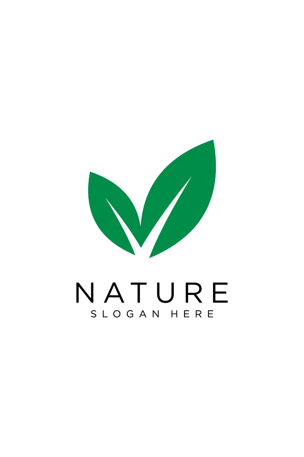 leaf nature logo design vector pinterest preview image.