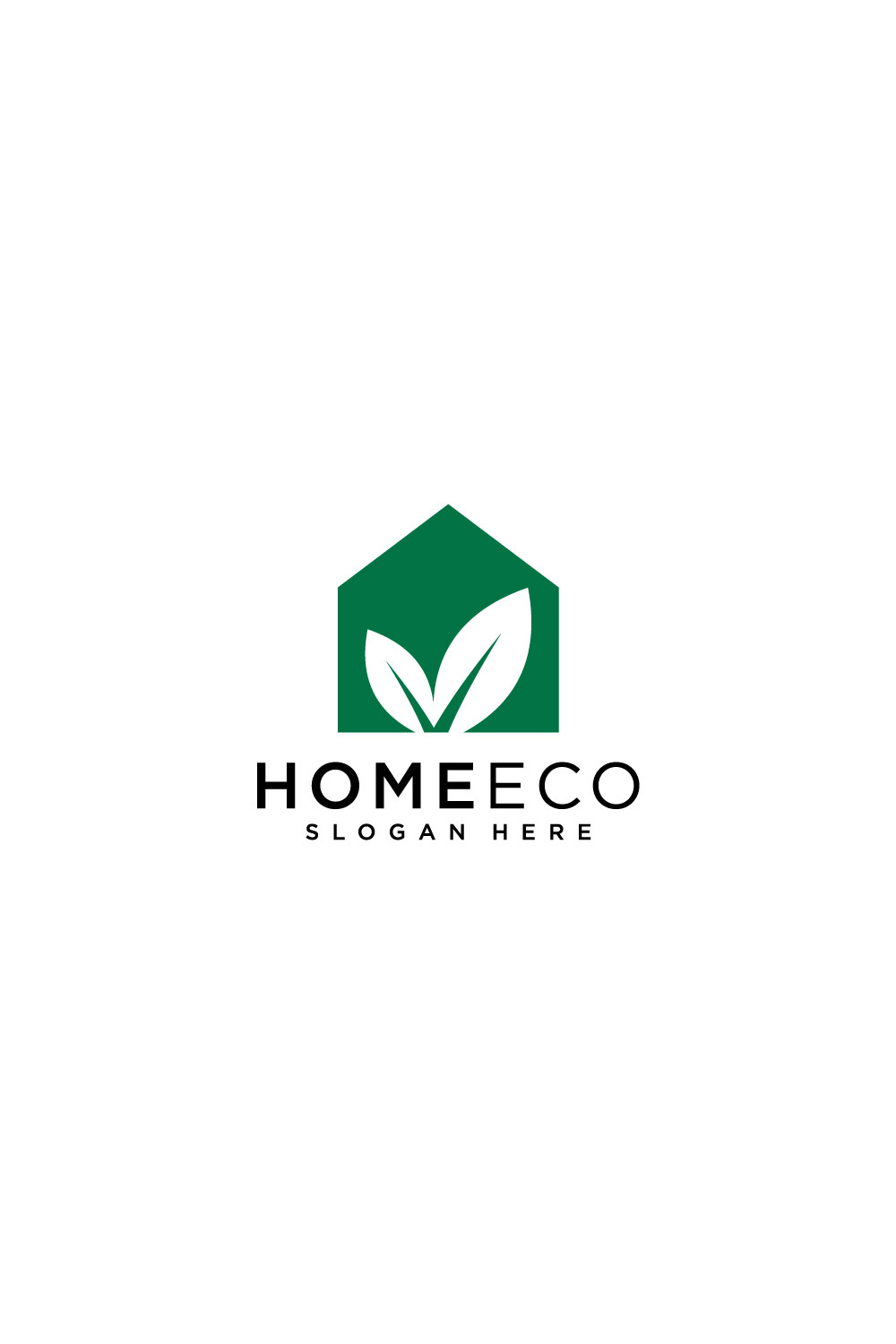 home eco leaf logo design vector pinterest preview image.