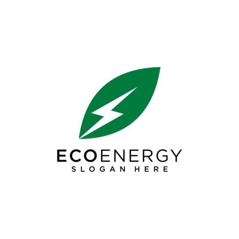 leaf energy logo design vector cover image.