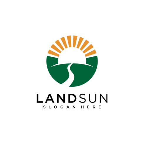 landscape sun logo vector design cover image.
