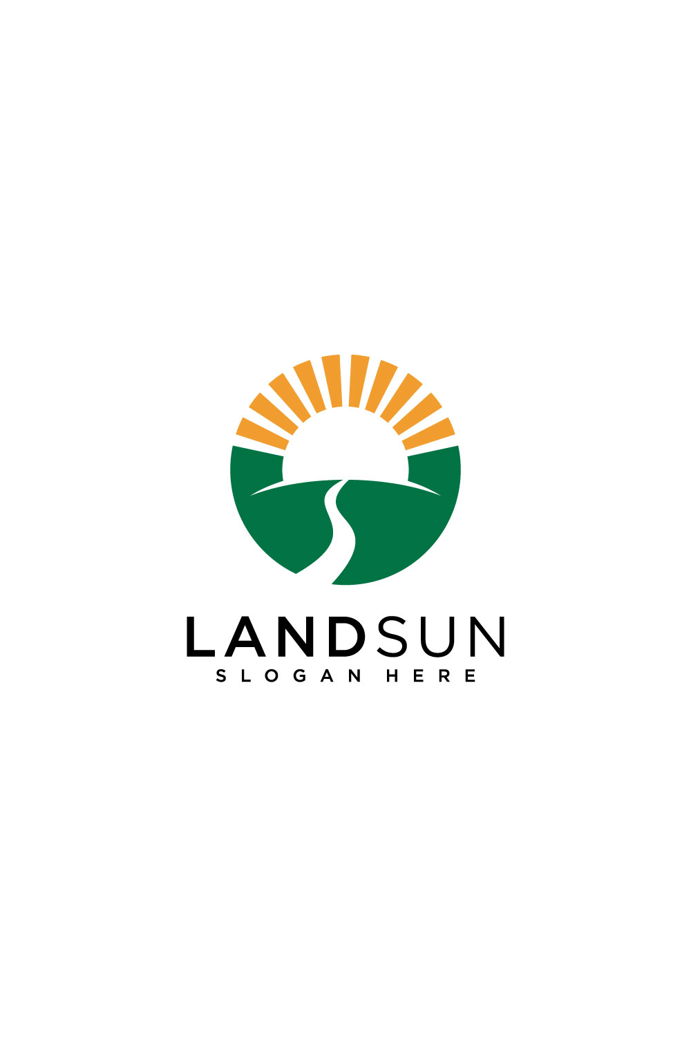 landscape sun logo vector design pinterest preview image.