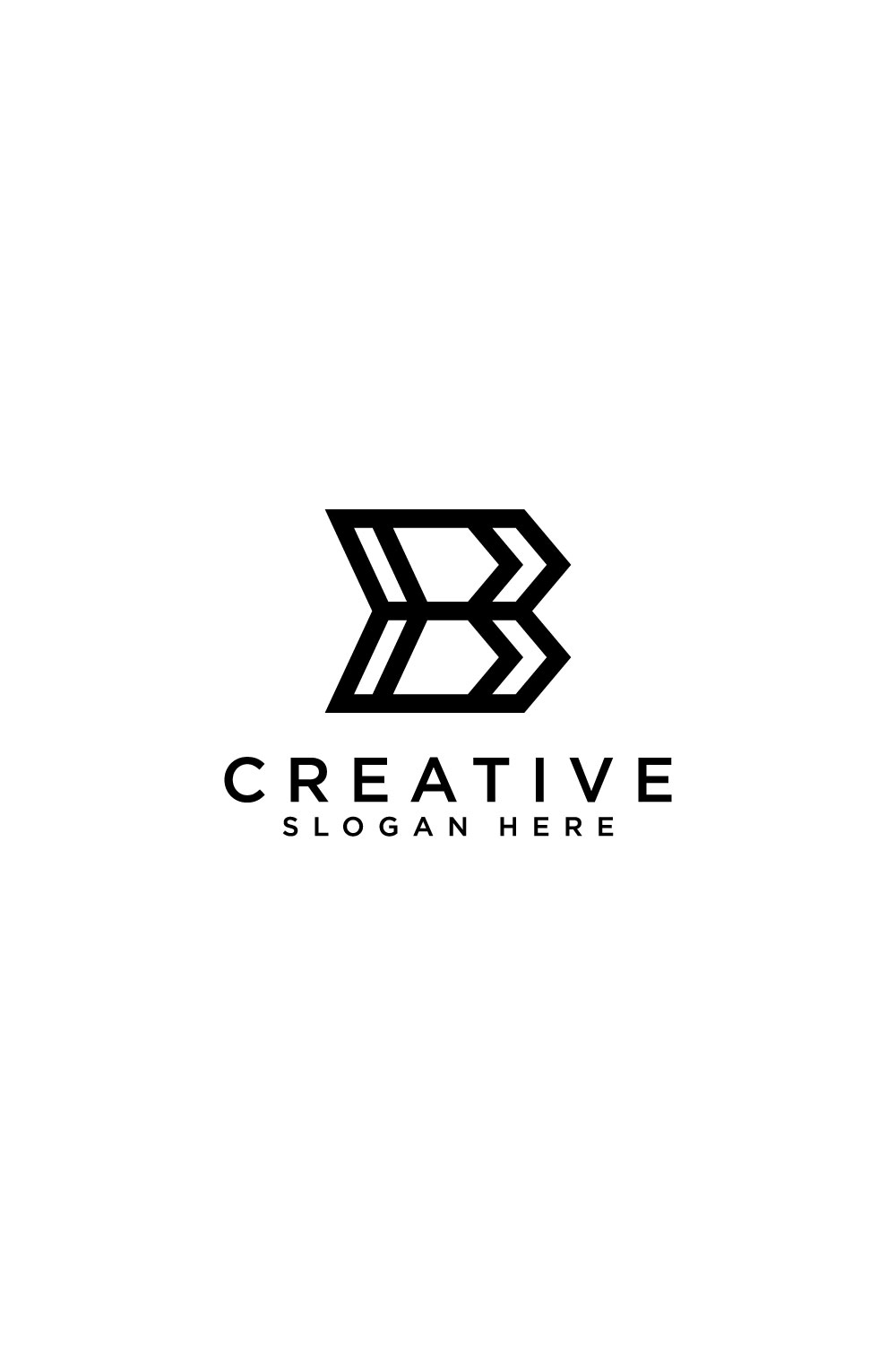 letter b logo vector design pinterest preview image.
