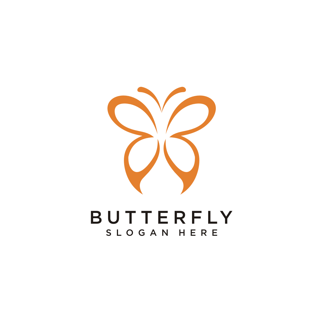 butterfly logo vector design preview image.