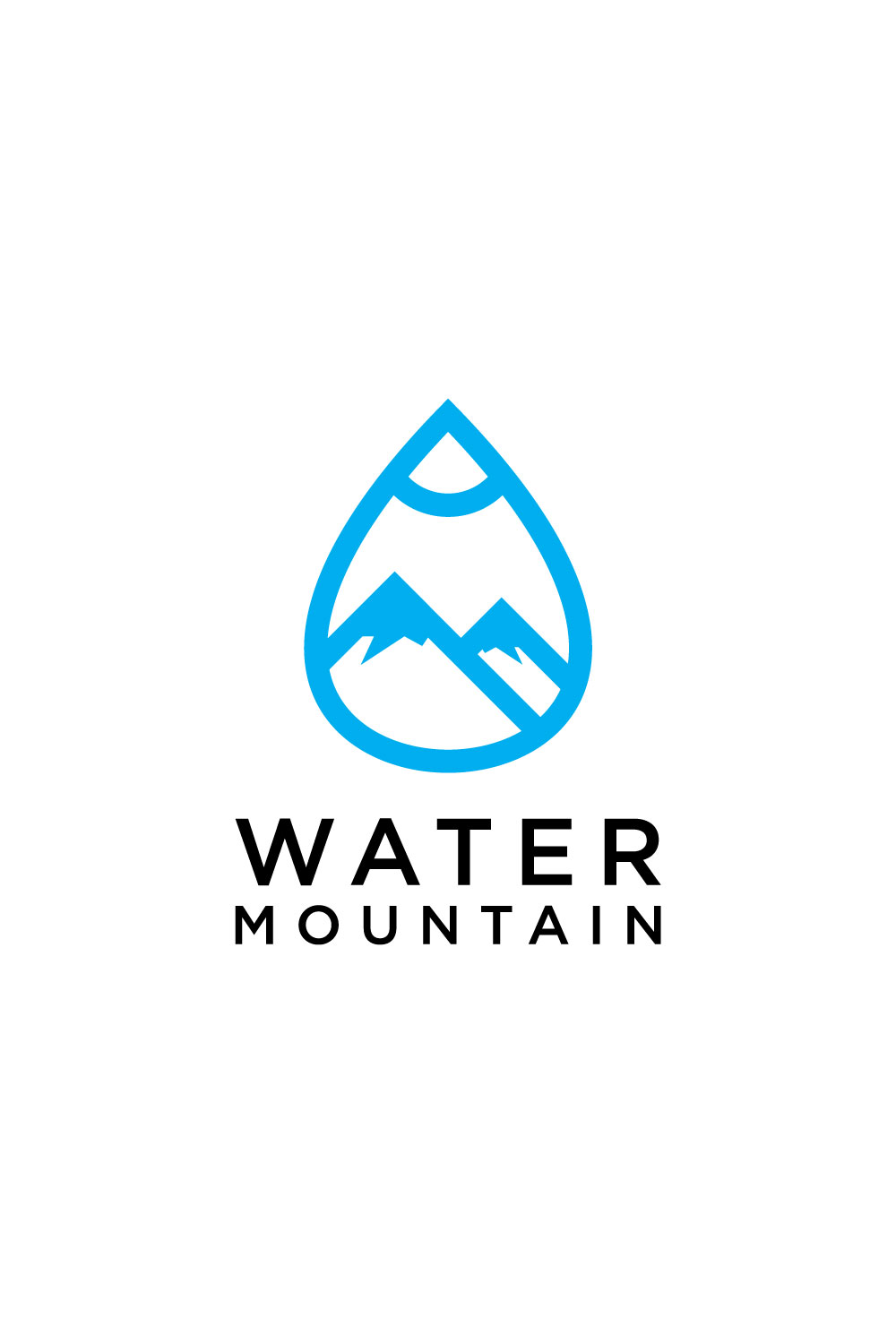 water mountain logo vector design - MasterBundles