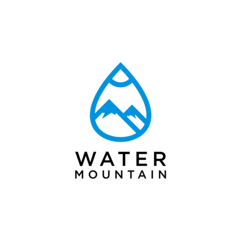 water mountain logo vector design cover image.