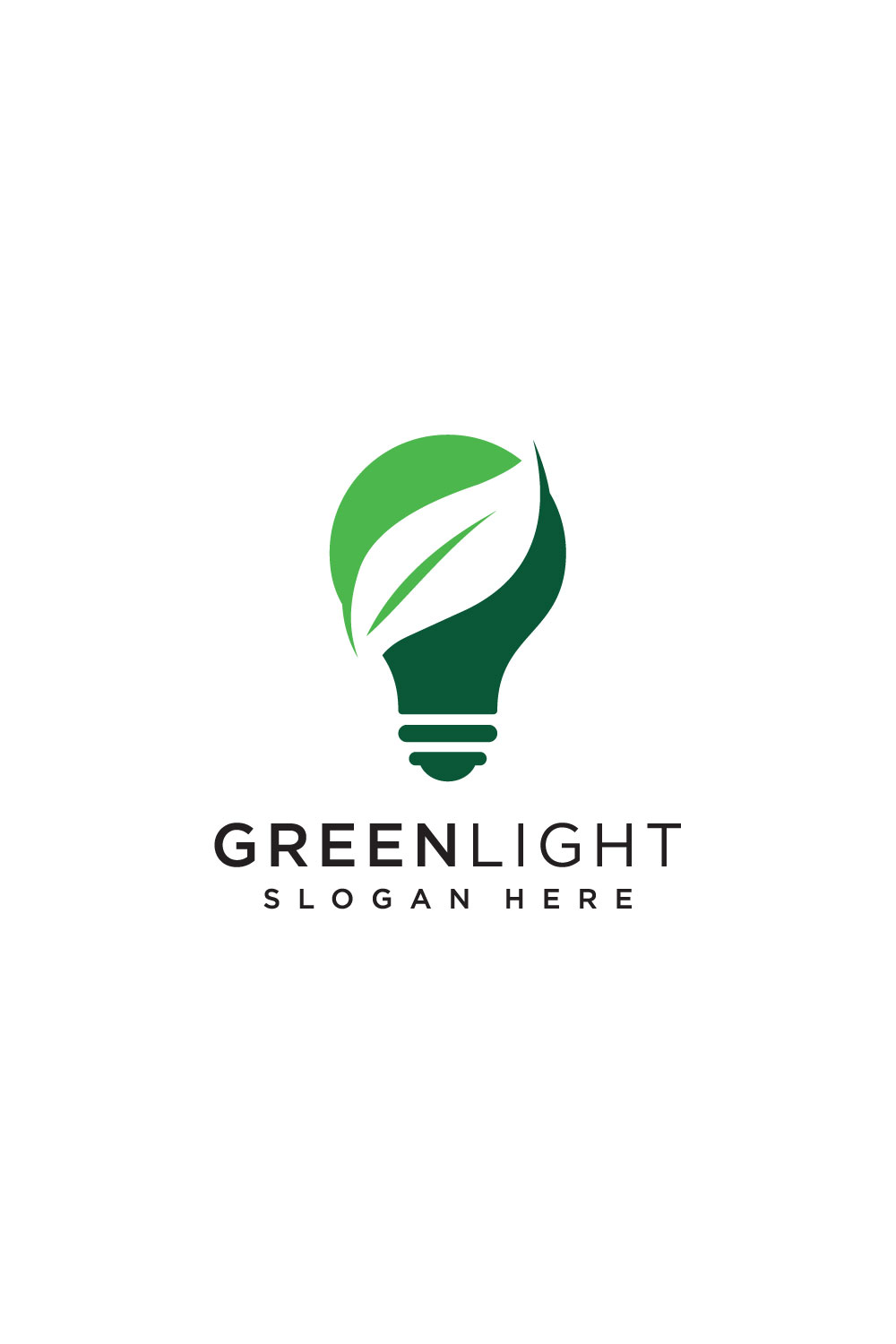 lightbulb leaf logo pinterest preview image.