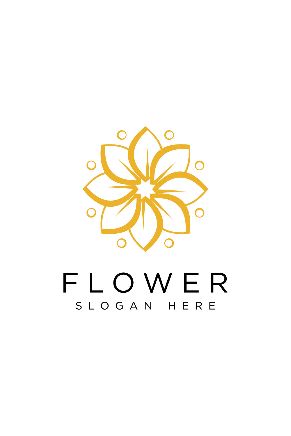 flower nature logo pinterest preview image.