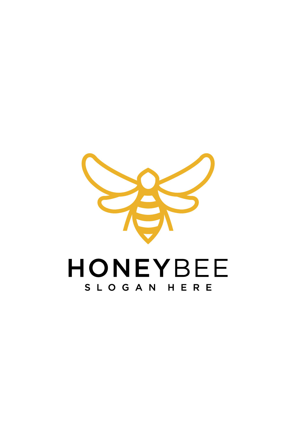 bee logo design vector pinterest preview image.