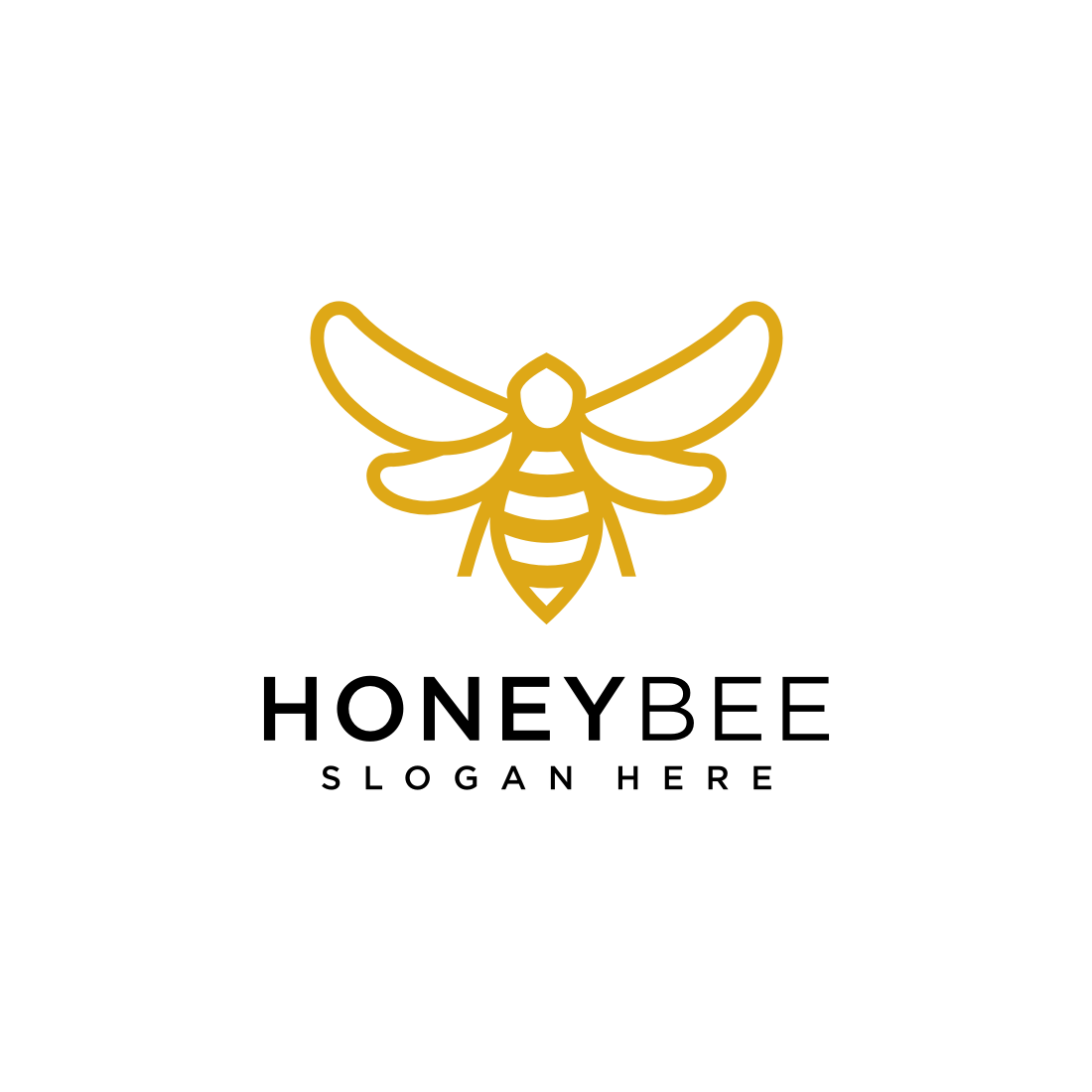 bee logo design vector cover image.