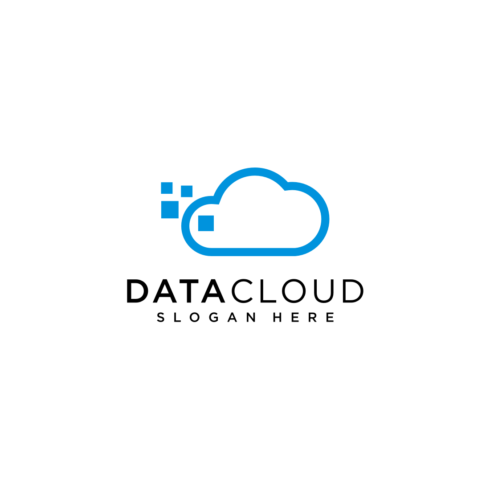 data cloud logo design vector cover image.